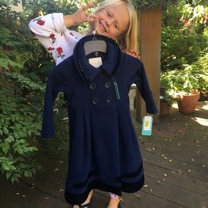 Navy blue overcoat
